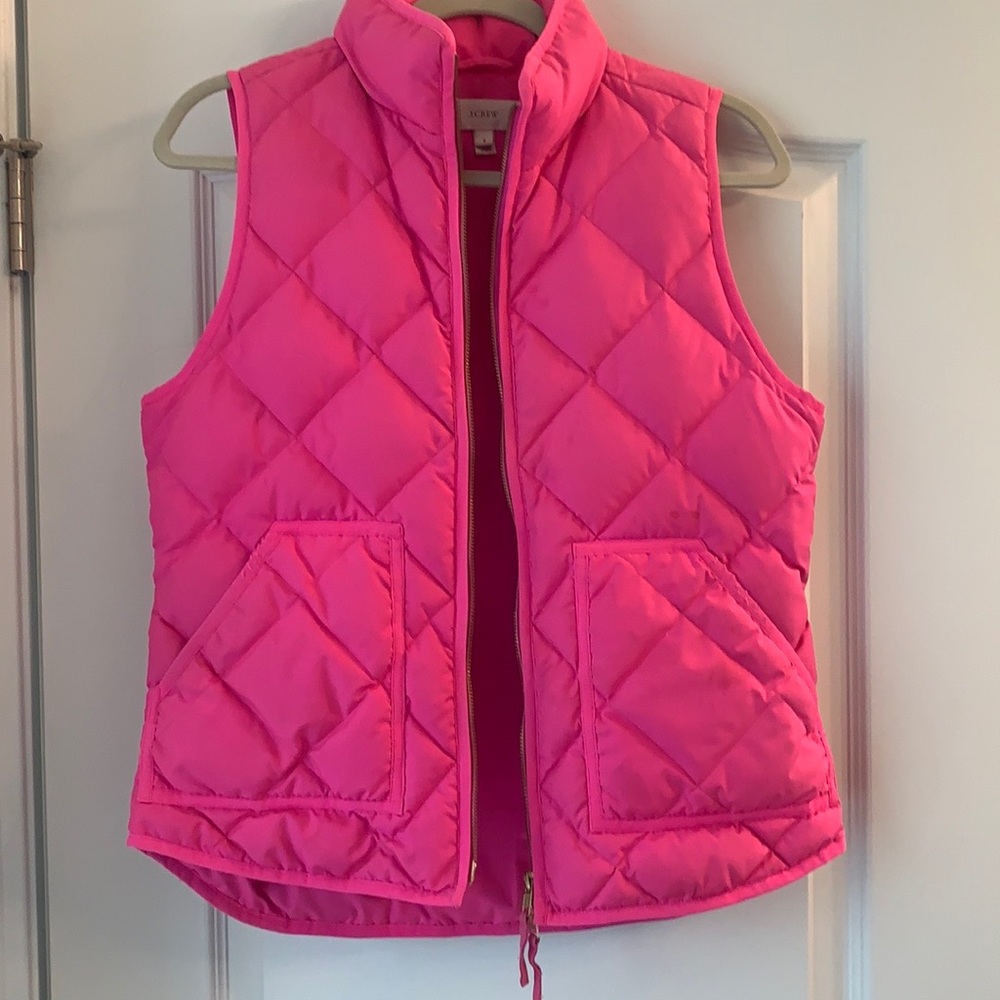 J.Crew pink puffer vest